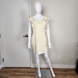 Ted Baker Butter Yellow Zipper Design Dress Sz 4